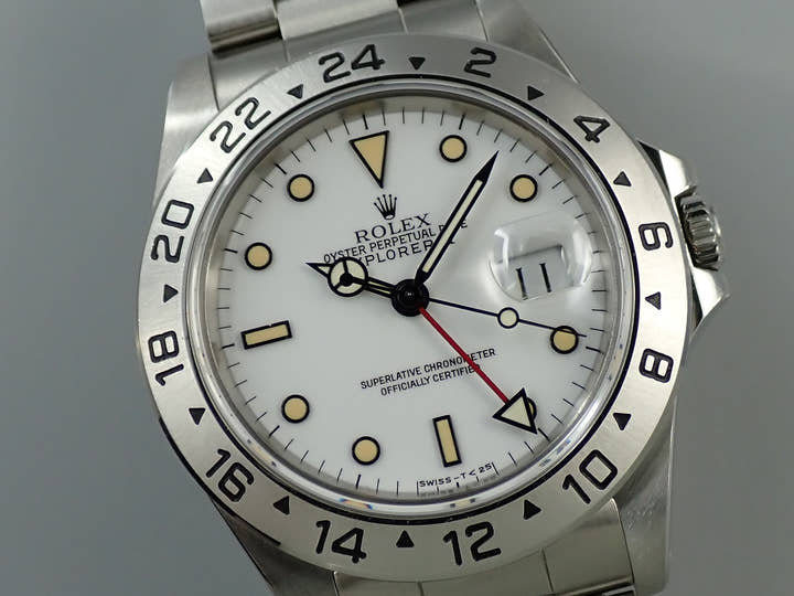 ロレックス エクスプローラーII Ref.16570 ステンレススチール ホワイト文字盤