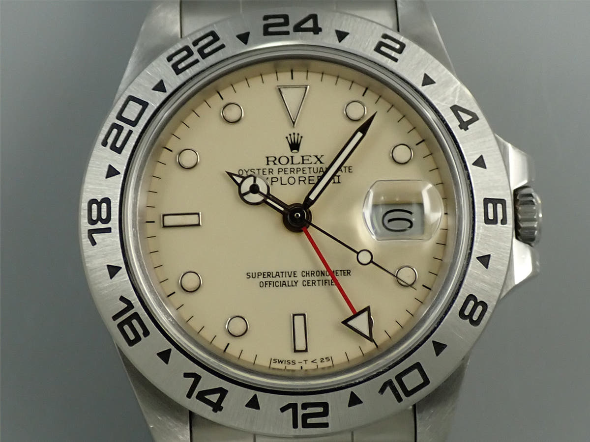 ロレックス エクスプローラーII Ref.16550 アイボリー文字盤 中古 6P059334