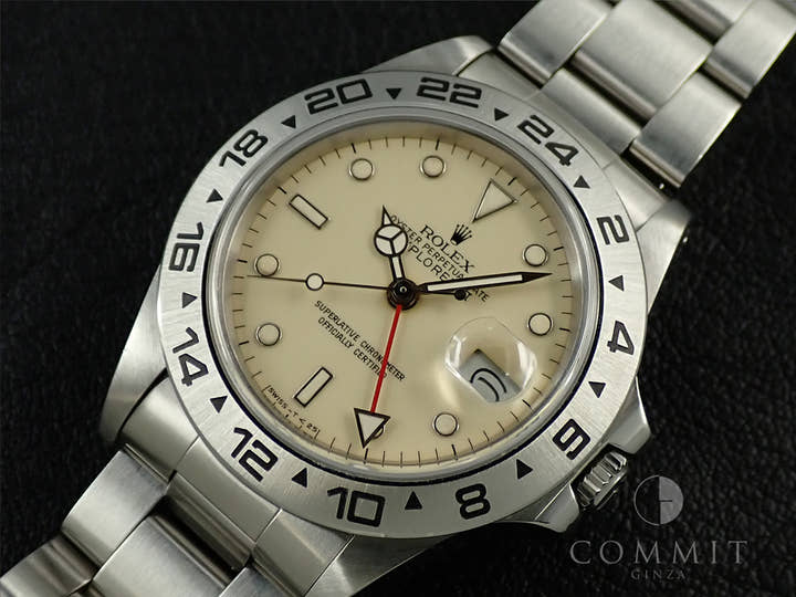 ロレックス エクスプローラーII Ref.16550 ステンレススチール アイボリー文字盤