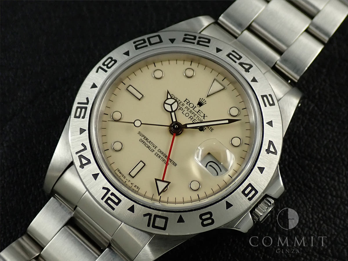 ロレックス エクスプローラーII Ref.16550 アイボリー文字盤 中古 6P059334