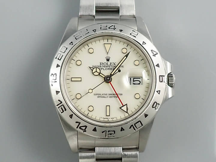 ロレックス エクスプローラーII Ref.16550 ステンレススチール アイボリー文字盤