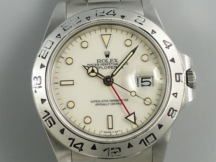 ロレックス エクスプローラーII Ref.16550 ステンレススチール アイボリー文字盤