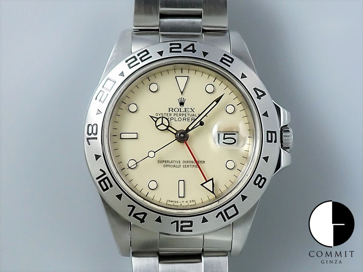 ロレックス エクスプローラーII Ref.16550 アイボリー文字盤 中古 X93371C2