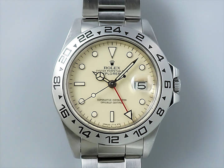 ロレックス エクスプローラーII Ref.16550 アイボリー文字盤 中古 X93371C2