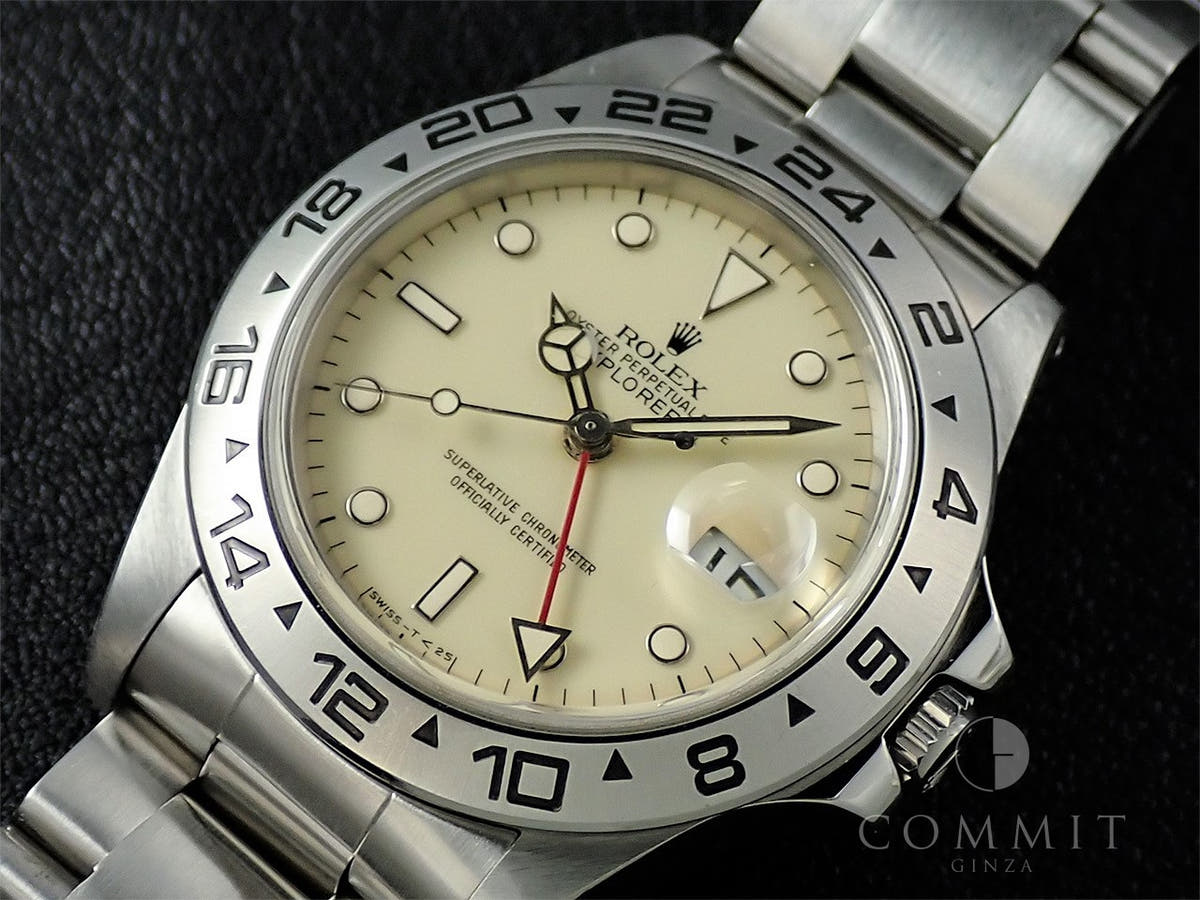 ロレックス エクスプローラーII Ref.16550 アイボリー文字盤 中古 X93371C2
