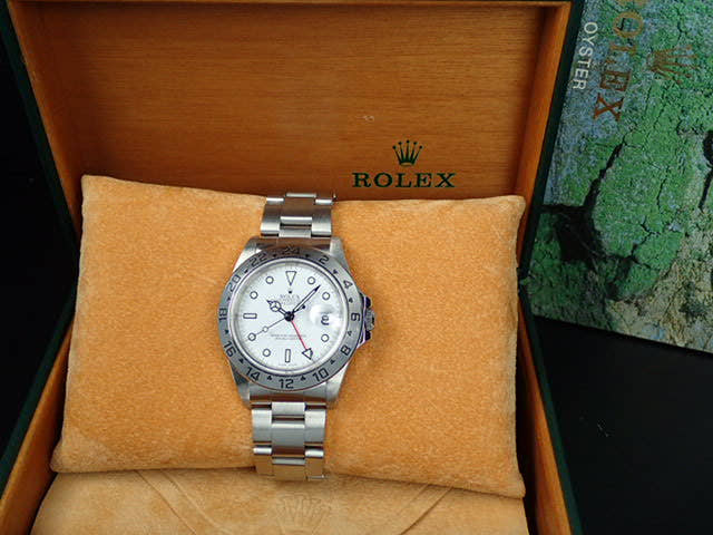 ロレックス エクスプローラーII Ref.16570 ホワイト文字盤 中古 explorer2-33