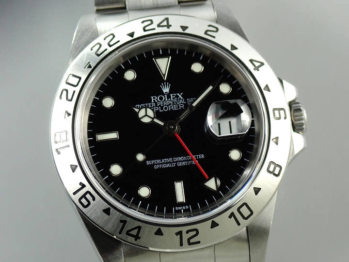 ロレックス エクスプローラーII Ref.16570 ステンレススチール ブラック文字盤