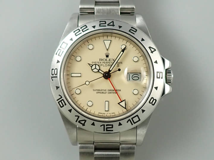 ロレックス エクスプローラーII Ref.16550 ステンレススチール アイボリー文字盤