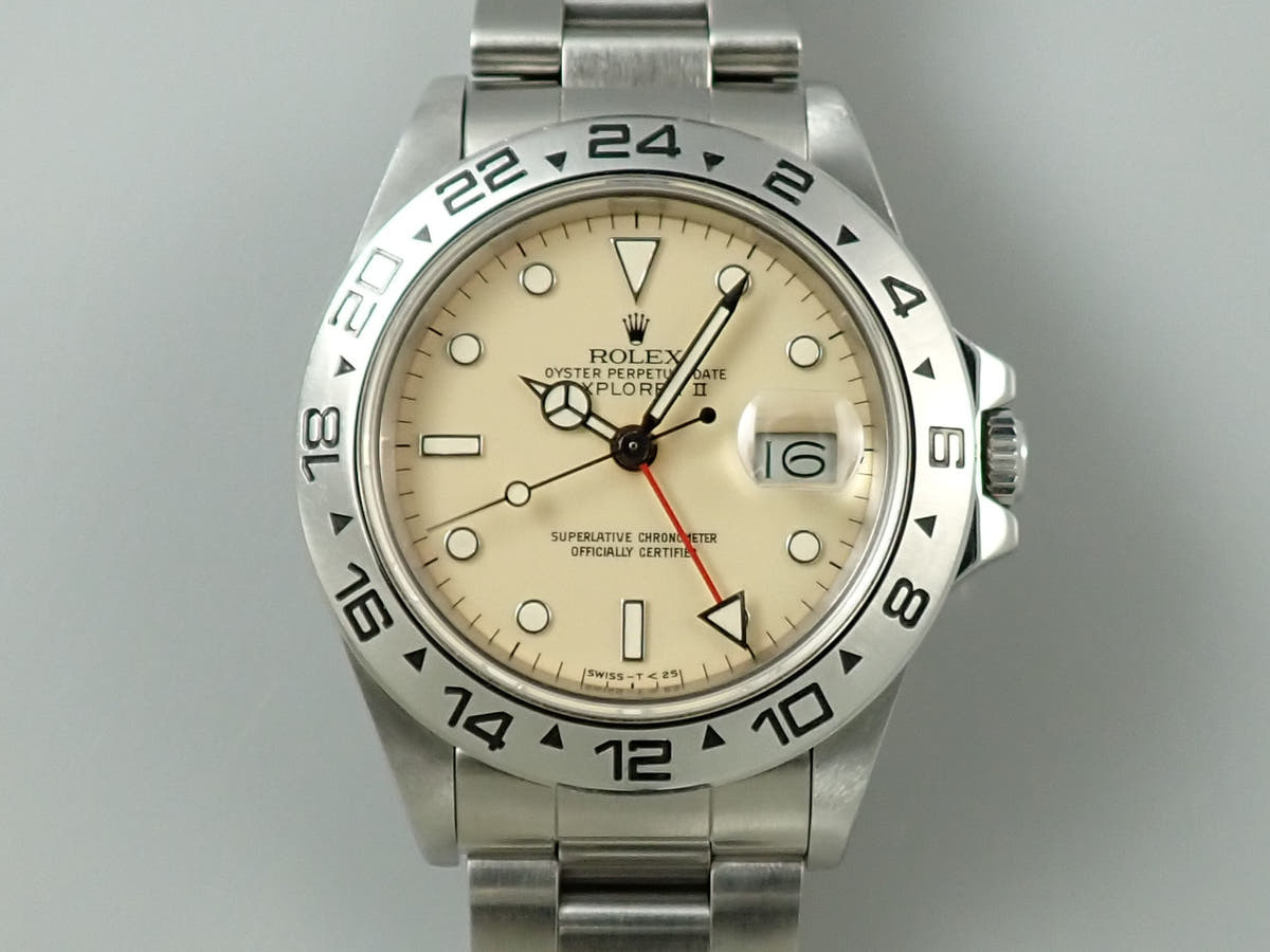 ロレックス エクスプローラーII Ref.16550 アイボリー文字盤 中古 ZRP5HUWF