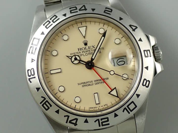 ロレックス エクスプローラーII Ref.16550 ステンレススチール アイボリー文字盤