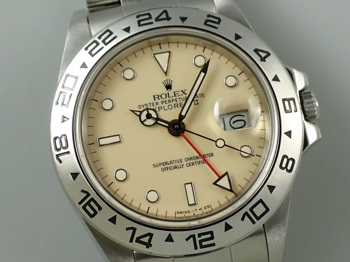 ロレックス エクスプローラーII Ref.16550 アイボリー文字盤 中古 ZRP5HUWF
