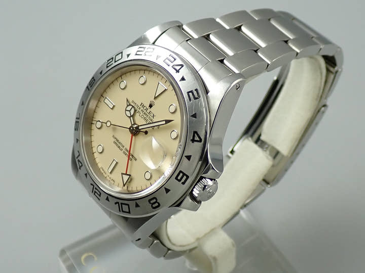 ロレックス エクスプローラーII Ref.16550 ステンレススチール アイボリー文字盤