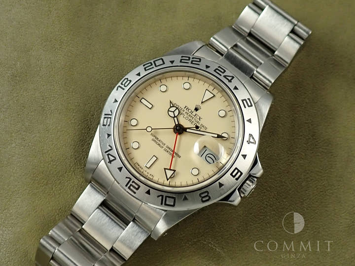 ロレックス エクスプローラーII Ref.16550 ステンレススチール アイボリー文字盤
