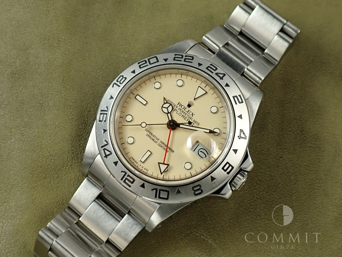 ロレックス エクスプローラーII Ref.16550 アイボリー文字盤 中古 ZRP5HUWF