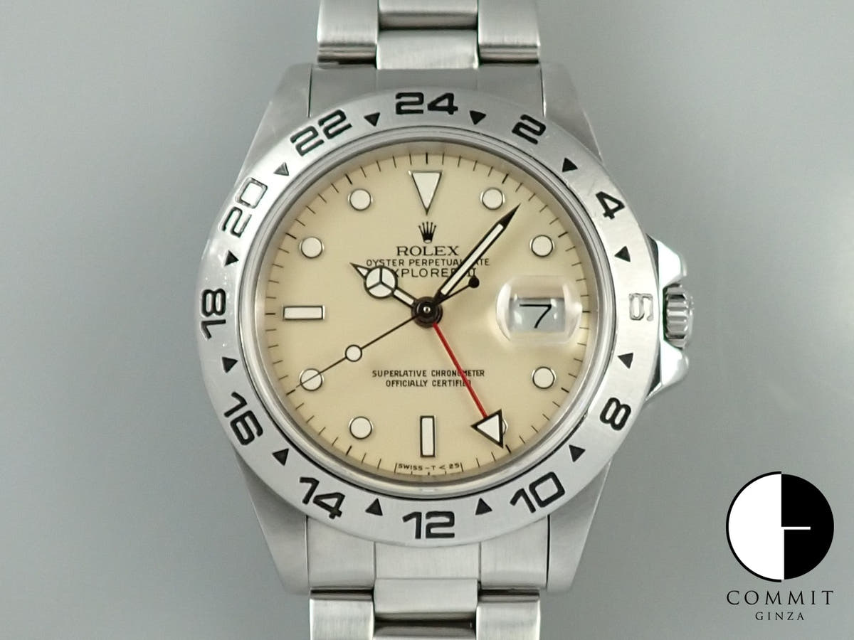 ロレックス エクスプローラーII Ref.16550 ステンレススチール アイボリー文字盤