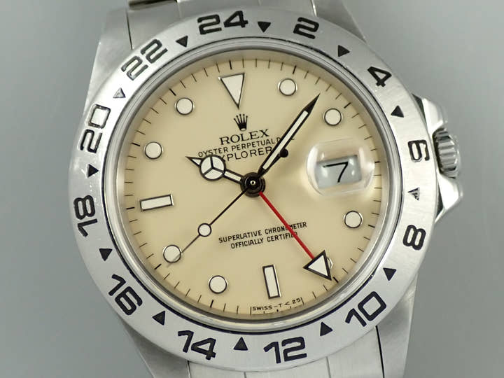 ロレックス エクスプローラーII Ref.16550 ステンレススチール アイボリー文字盤