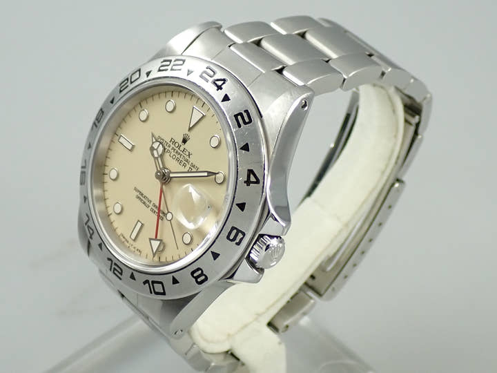 ロレックス エクスプローラーII Ref.16550 ステンレススチール アイボリー文字盤