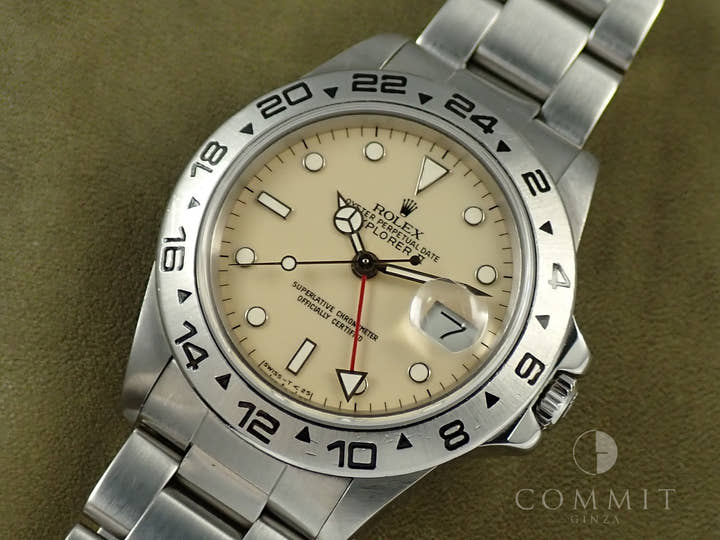 ロレックス エクスプローラーII Ref.16550 ステンレススチール アイボリー文字盤