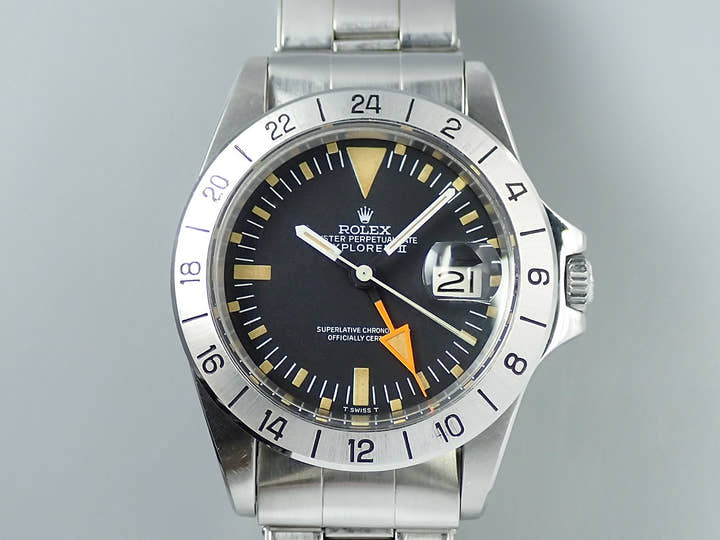 ロレックス エクスプローラーII Ref.1655 ステンレススチール ブラック文字盤