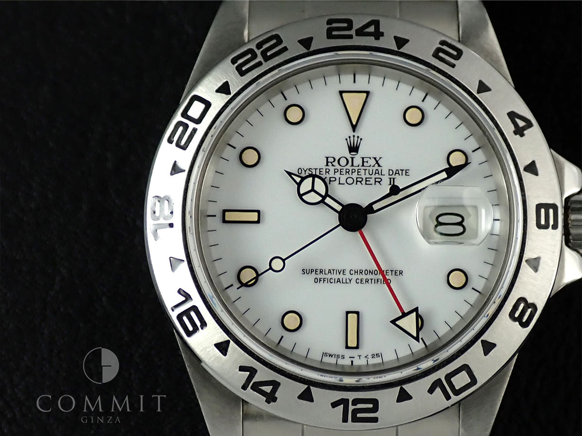 ロレックス エクスプローラーII Ref.16550 ホワイト文字盤 中古 CS449C02