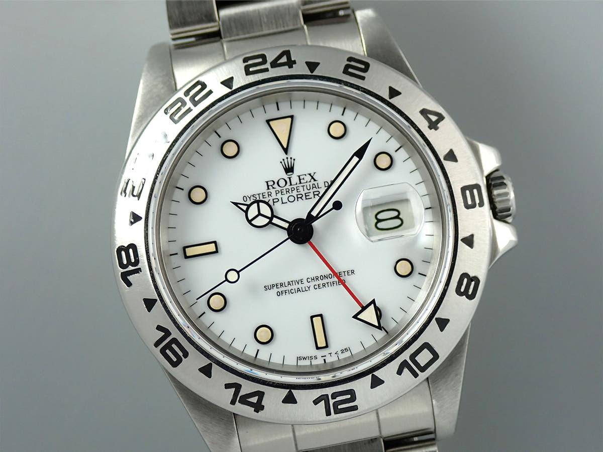 ロレックス エクスプローラーII Ref.16550 ホワイト文字盤 中古 CS449C02