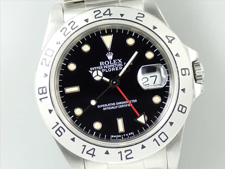 ロレックス エクスプローラーII Ref.16570 ステンレススチール ブラック文字盤