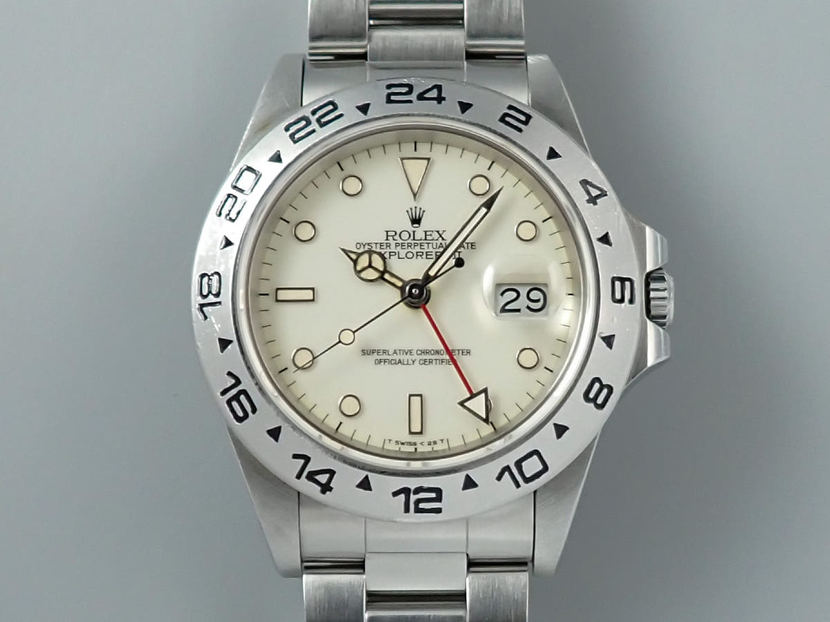 ロレックス エクスプローラーII Ref.16550 SS アイボリー文字盤 中古 8Y4L9TJX