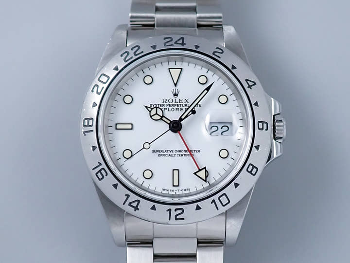 ロレックス エクスプローラーII Ref.16570 ステンレススチール ホワイト文字盤