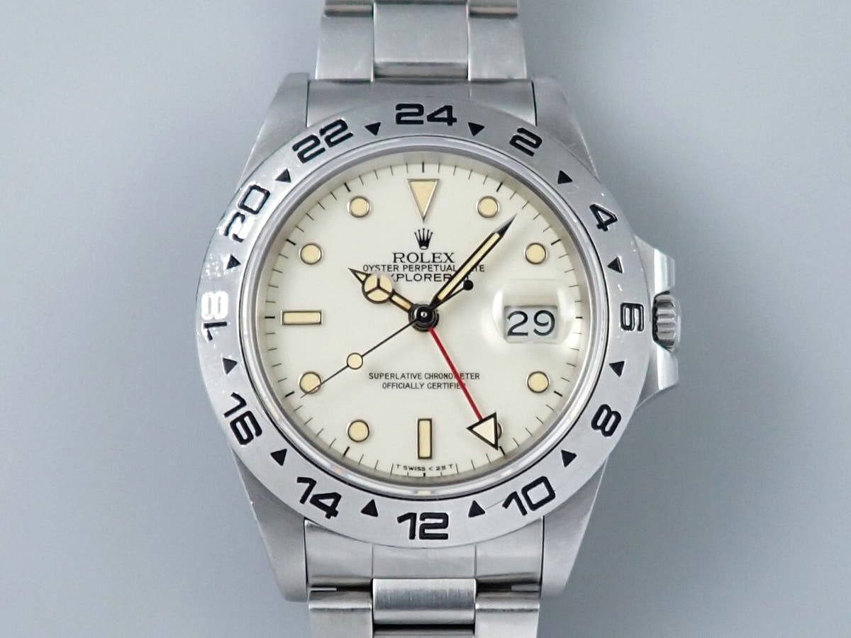 ロレックス エクスプローラーII Ref.16550 ホワイト文字盤 中古 0U077FU7