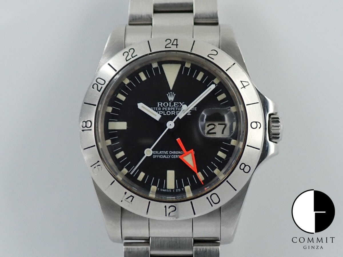 ロレックス エクスプローラーII Ref.1655 ブラック文字盤 中古 1XK7K4ZJ