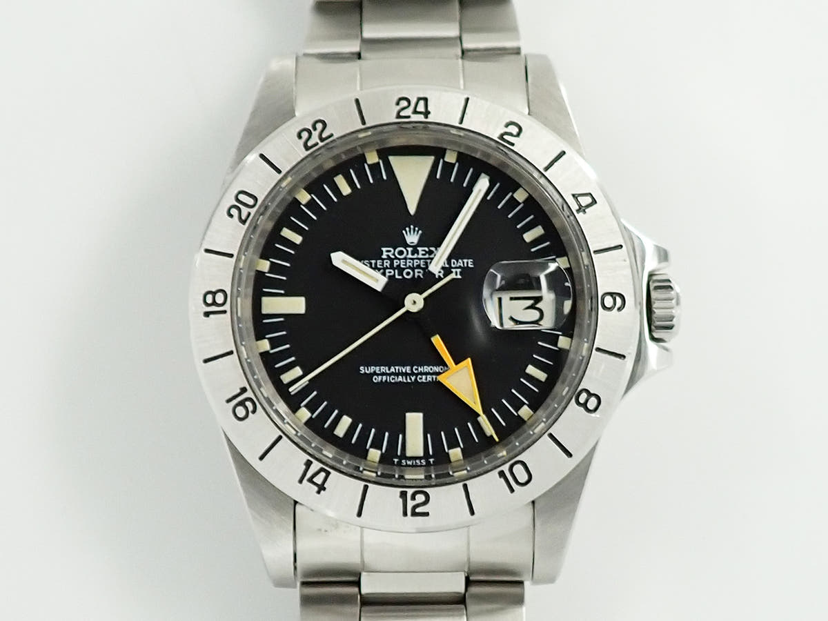 ロレックス エクスプローラーII Ref.1655 ブラック文字盤 中古 9YR1PACM