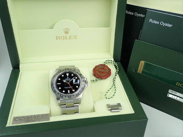 ロレックス エクスプローラーII Ref.16570 ブラック文字盤 中古 explorer2-45