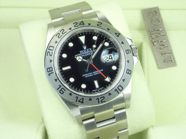 ロレックス エクスプローラーII Ref.16570 ブラック文字盤 美品 explorer2-46