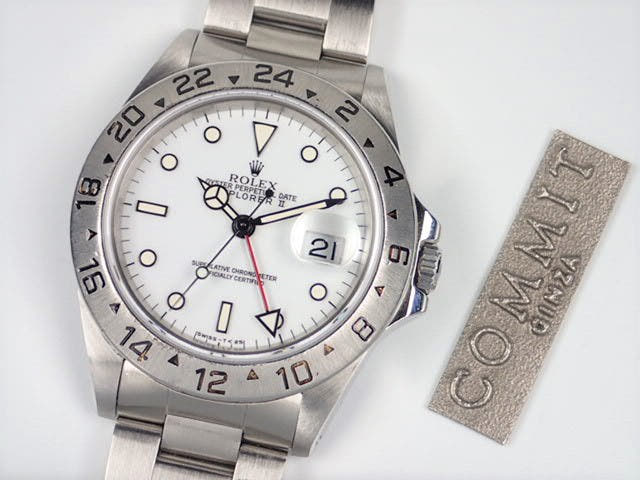 ロレックス エクスプローラーII Ref.16570 ホワイト文字盤 中古 explorer2-52