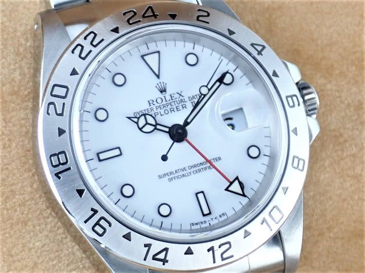 ロレックス エクスプローラーII Ref.16570 ホワイト文字盤 中古 explorer2-55