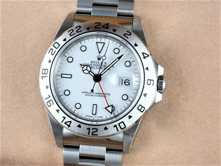 ロレックス エクスプローラーII Ref.16570 ホワイト文字盤 中古 explorer2-61