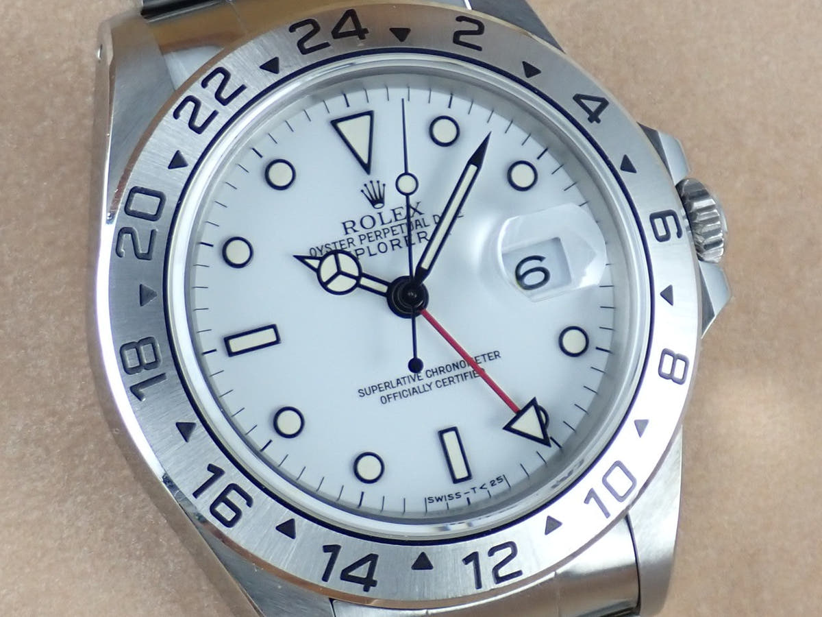 ロレックス エクスプローラーII Ref.16570 ホワイト文字盤 中古 explorer2-61