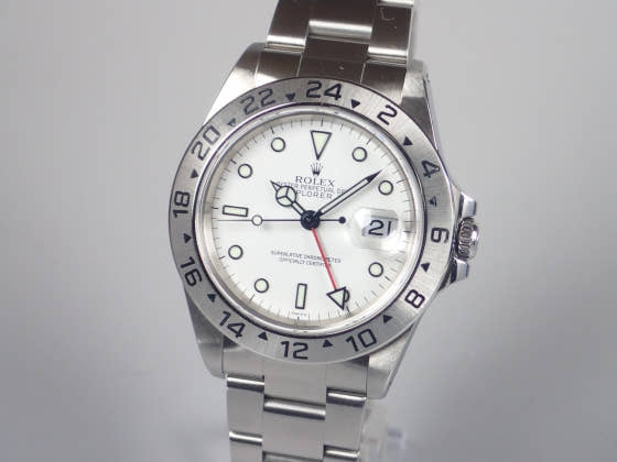 ロレックス エクスプローラーII Ref.16570 ホワイト文字盤 中古 explorer2-5
