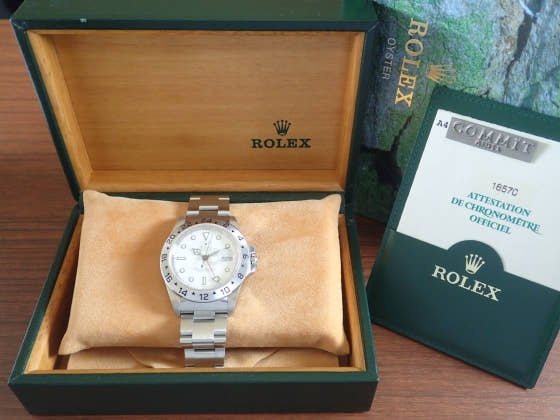 ロレックス エクスプローラーII Ref.16570 ホワイト文字盤 中古 explorer2-5
