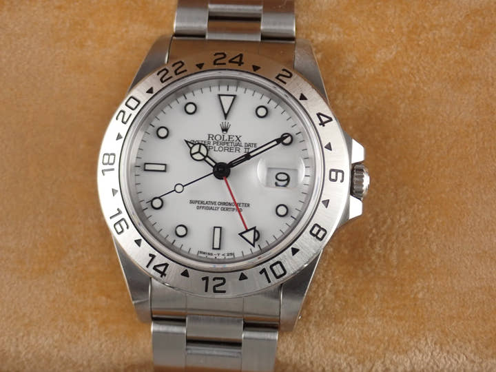ロレックス エクスプローラーII Ref.16570 ホワイト文字盤 中古 explorer2-63