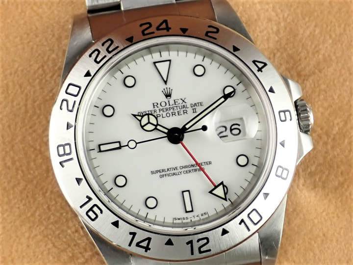 ロレックス エクスプローラーII Ref.16570 ホワイト文字盤 中古 explorer2-65