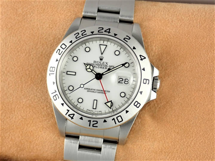 ロレックス エクスプローラーII Ref.16570 ホワイト文字盤 中古 explorer2-72