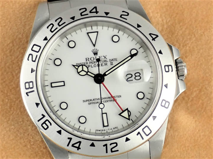 ロレックス エクスプローラーII Ref.16570 ホワイト文字盤 中古 explorer2-72