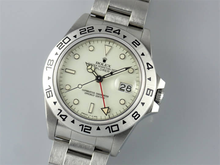 ロレックス エクスプローラーII Ref.16550 ホワイト文字盤 中古 explorer2-74