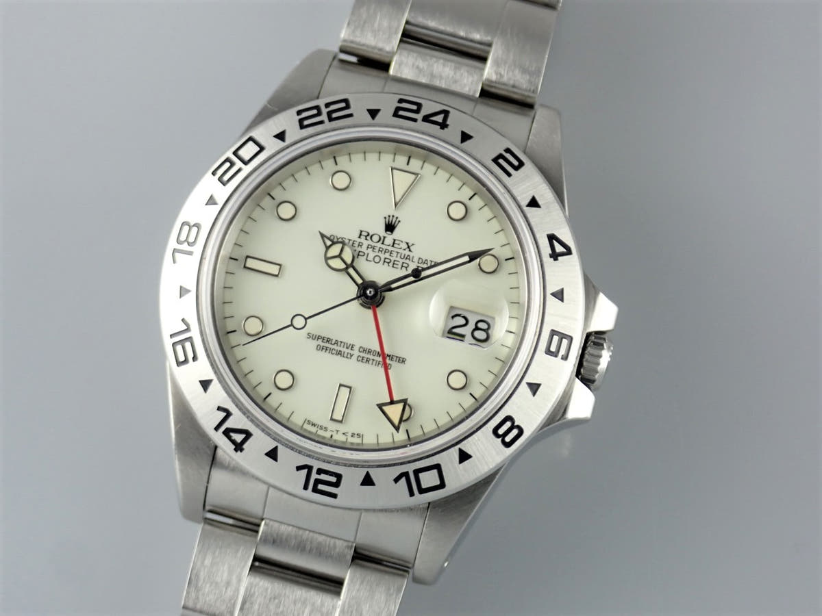 ロレックス エクスプローラーII Ref.16550 ホワイト文字盤 中古 explorer2-74