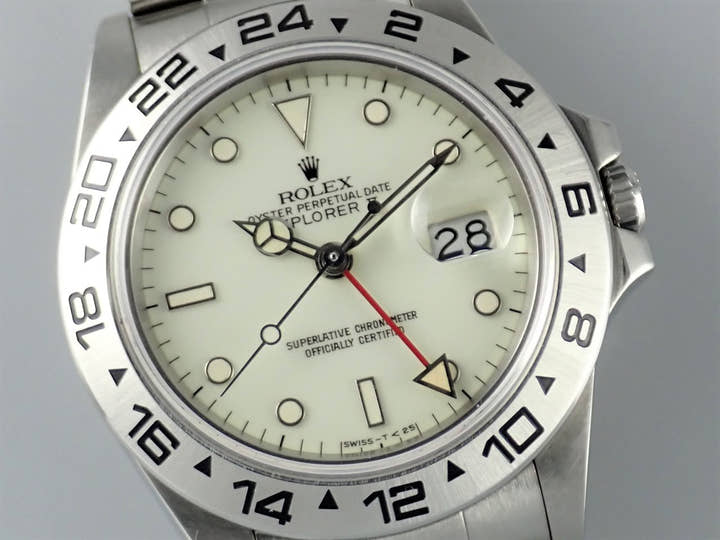 ロレックス エクスプローラーII Ref.16550 ホワイト文字盤 中古 explorer2-74