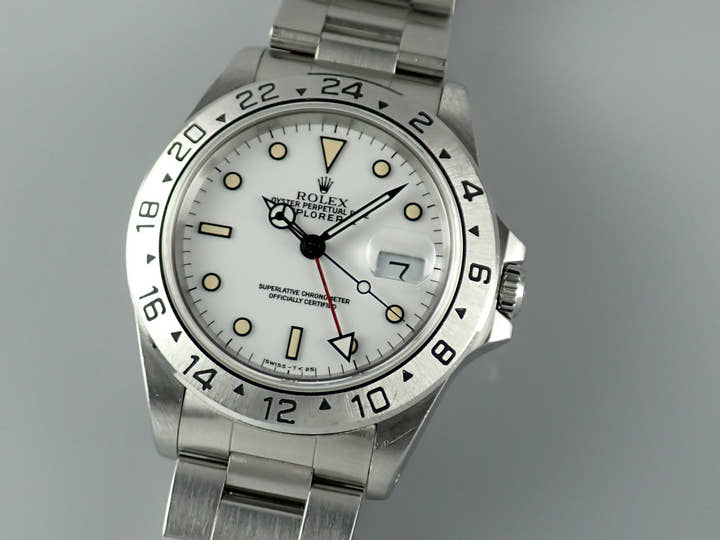 ロレックス エクスプローラーII Ref.16570 ホワイト文字盤 中古 explorer2-81