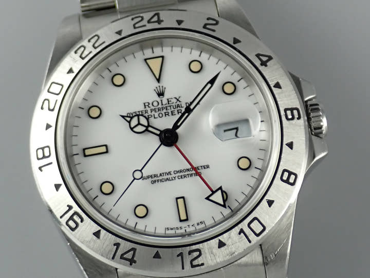 ロレックス エクスプローラーII Ref.16570 ホワイト文字盤 中古 explorer2-81