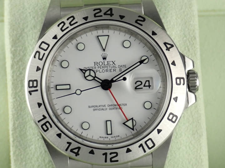 ロレックス エクスプローラーII Ref.16570 ホワイト文字盤 中古 explorer2-83