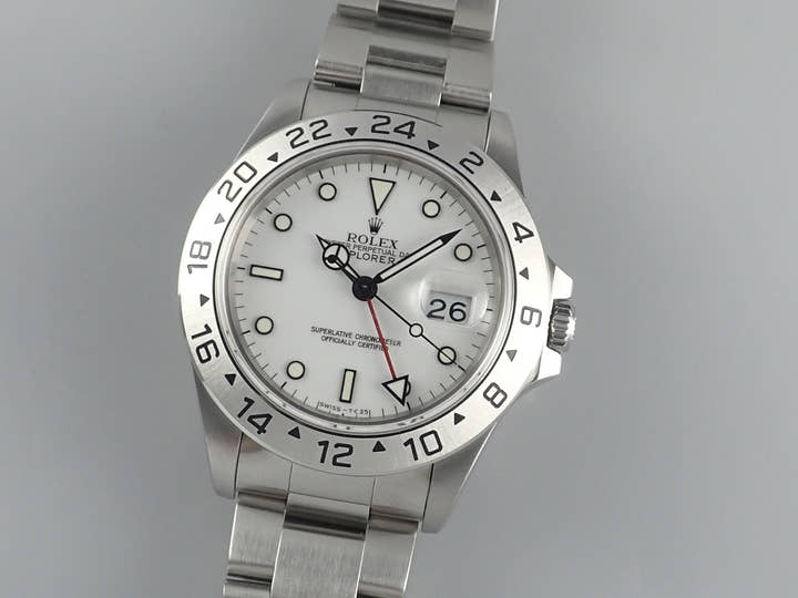 ロレックス エクスプローラーII Ref.16570 ホワイト文字盤 中古 explorer2-86
